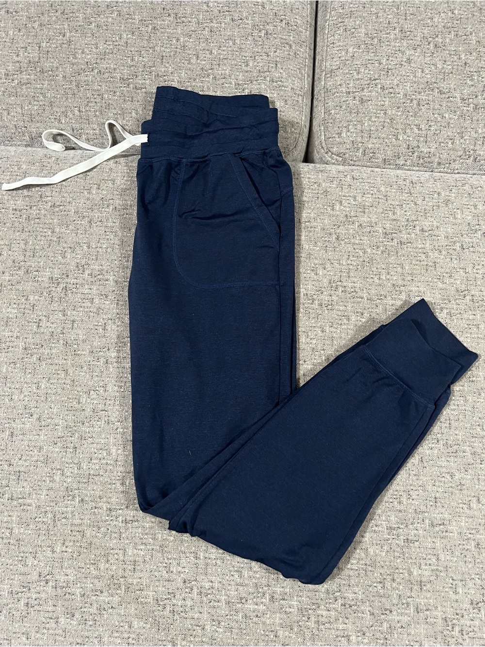 Navy Drawstring Jogger Pants